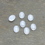 Glass Medium Dome Cabochon - Oval 08x6MM BLUE QUARTZ