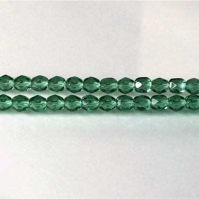 Czech Glass Fire Polish Bead - Round 04MM TURMALINE