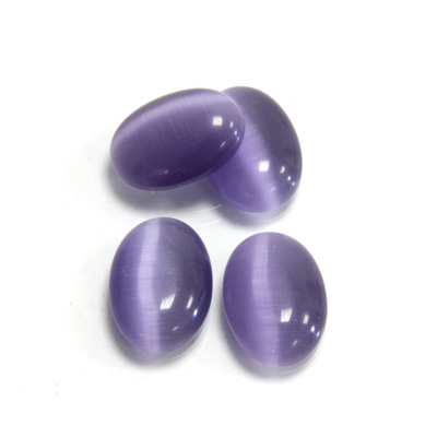 Fiber-Optic Cabochon - Oval 13.5x9.5MM CAT'S EYE TANZANITE