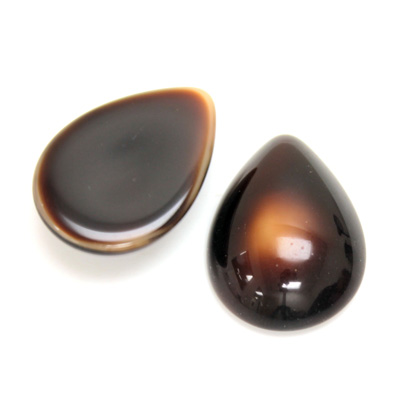 Glass Medium Dome Cabochon - Pear 25x18MM BROWNHORN