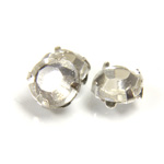 Crystal Stone in Metal Sew-On Setting - Rose Montee Extra SS34 CRYSTAL-SILVER