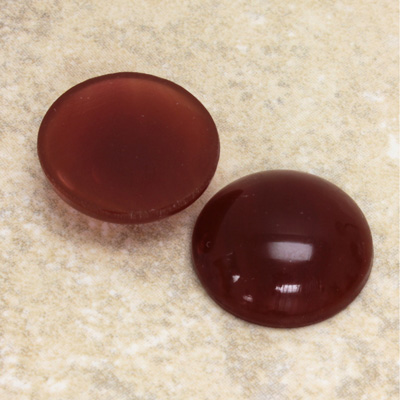 Glass Medium Dome Cabochon - Round 20MM CORNELIAN