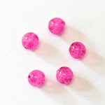 Plastic Bead - Perrier Effect Smooth Round 08MM PERRIER PINK
