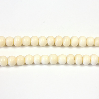 Genuine Bead Bone Smooth Round 04MM NATURAL