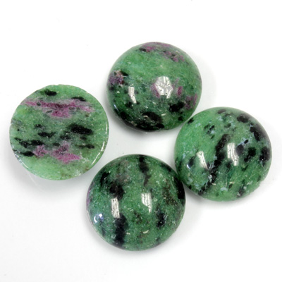 Gemstone Cabochon - Round 15MM ZOISITE RUBY