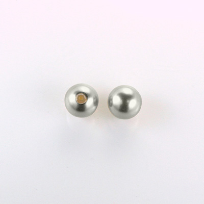 Czech Glass Pearl 1-Hole Ball - 07MM LT GREY 70483