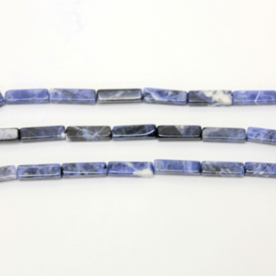 Gemstone Bead - Rectangle Smooth 13x4MM SODALITE