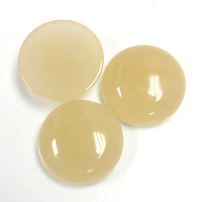 Gemstone Flat Back Cabochon - Round 18MM QUARTZ DYED #05 BEIGE