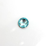 Glass Flat Back Foiled Rauten Rose - Round 09MM AQUA