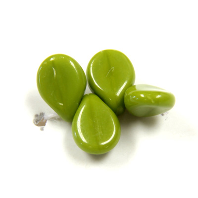 Preciosa Czech Pressed Glass Bead - Pip 5x7MM MEDIUM GREEN