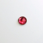 Glass Flat Back Foiled Rauten Rose - Round 07MM ROSE