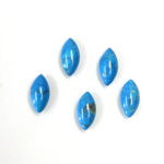 Gemstone Cabochon - Navette 10x5MM HOWLITE DYED TURQUOISE