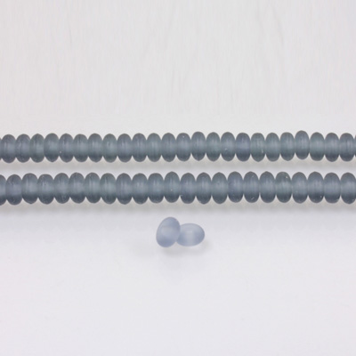 Czech Pressed Glass Bead - Smooth Rondelle 4MM MATTE MONTANA