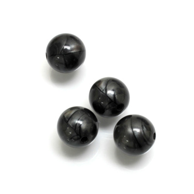 Plastic Moonlite Bead - Smooth Round 10MM MOONLITE BLACK