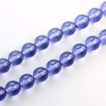 Czech Pressed Glass Bead - Smooth Round 08MM COATED IOLITE