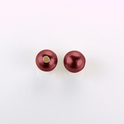 Czech Glass Pearl 1-Hole Ball - 08MM GARNET 70499