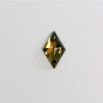 Glass Flat Back Foiled Rauten Rose - Diamond 16x10MM SMOKE TOPAZ