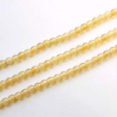 Czech Pressed Glass Bead - Smooth Round 03MM OPAL BEIGE