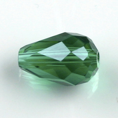 Chinese Cut Crystal Bead - Pear 14x10MM TEAL