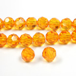 Chinese Cut Crystal Bead 32 Facet - Round 06MM TOPAZ