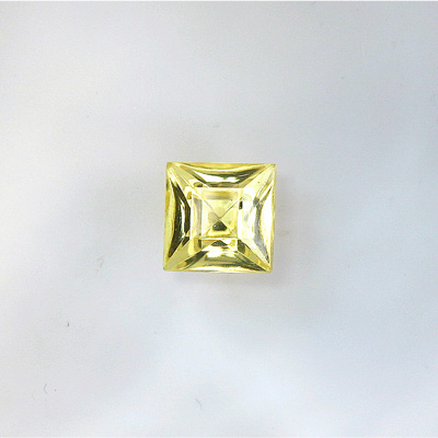 Glass Point Back Foiled Tin Table Cut (TTC) Stone - Square 06x6MM JONQUIL