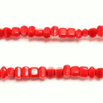 Plastic Bead - Opaque Color Irregular Chip RED
