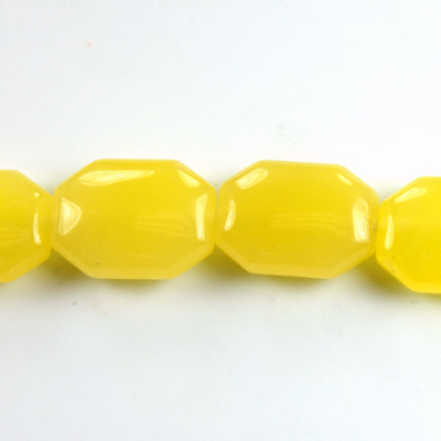 Gemstone Bead - Round Cushion Octagon 19x14MM Dyed QUARTZ Col. 08 YELLOW