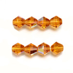 Czech Glass Fire Polished Bead - Bicone 08MM TOPAZ AB