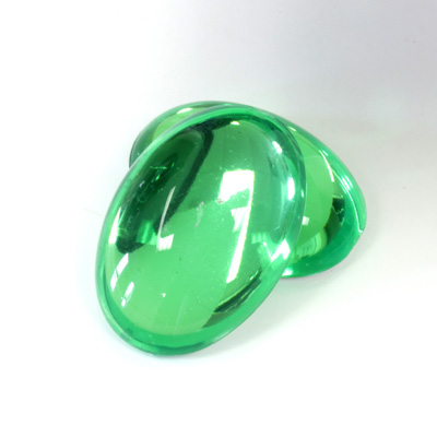 Plastic Flat Back Foiled Cabochon - Oval 25x18MM PERIDOT