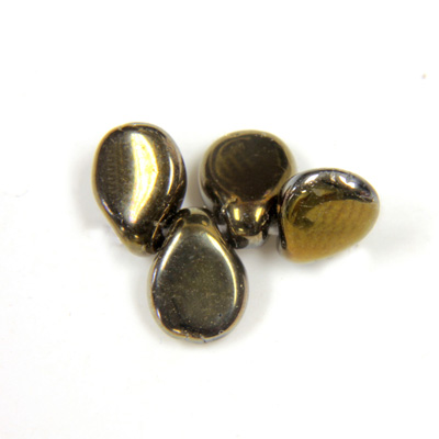 Preciosa Czech Pressed Glass Bead - Pip 5x7MM ANTIQUE BRONZE COAT