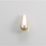 Czech Glass Pearl 1-Hole - Pear Shape 15x8MM WHITE 70401