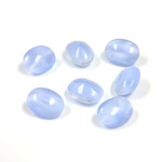 Glass Point Back Buff Top Stone Opaque Doublet - Oval 08x6MM BLUE MOONSTONE