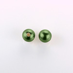 Czech Glass Pearl 1-Hole Ball - 08MM HUNTER GREEN 70958