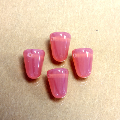 Preciosa Czech Pressed Glass Bead - GumDrop 05x10MM OPAL PINK