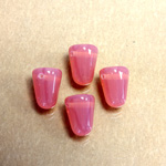 Preciosa Czech Pressed Glass Bead - GumDrop 05x10MM OPAL PINK