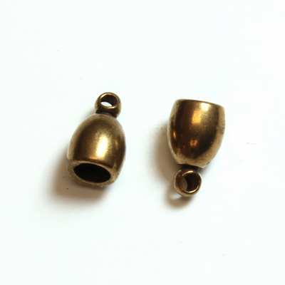 Machine Made Brass Pendant with 1-Loop Bell Cap 10MM RAW Unplated