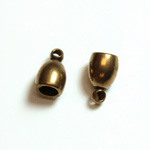 Machine Made Brass Pendant with 1-Loop Bell Cap 10MM RAW Unplated