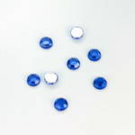 Plastic Flat Back Foiled Rose Cut Rhinestone - Round 05MM (21ss)  SAPPHIRE