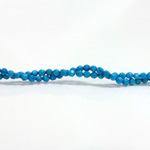 Gemstone Bead - Faceted Round 03MM HOWLITE DYED TURQUOISE