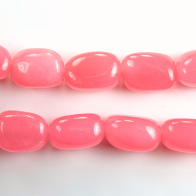 Gemstone Bead - Smooth Nugget 15x12MM Dyed QUARTZ Col. 27 ROSE