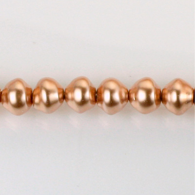 Czech Glass Pearl Bead - Snail Shell 08MM COPPER 70415