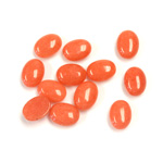 Gemstone Cabochon - Oval 08x6MM DOLOMITE DYED CORAL