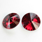 Plastic Point Back Foiled Rivoli 18MM RUBY