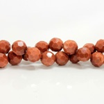 Man-made Bead - Faceted Round 10MM BROWN GOLDSTONE