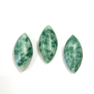 Gemstone Cabochon - Navette 20x10MM JADE ZING JIANG