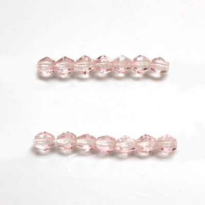 Czech Glass Fire Polished Bead - Bicone 04MM LT PINK