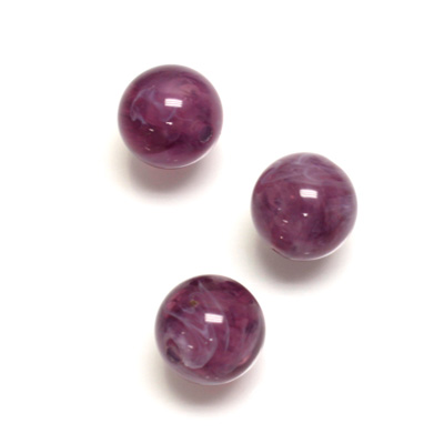 Plastic Flawed Bead - Round 12MM FLAWED AMETHYST