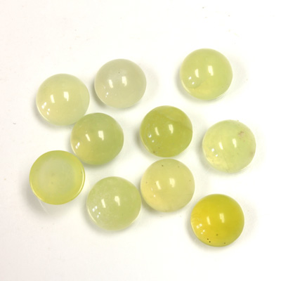 Gemstone Cabochon - Round 08MM JADE LT GREEN