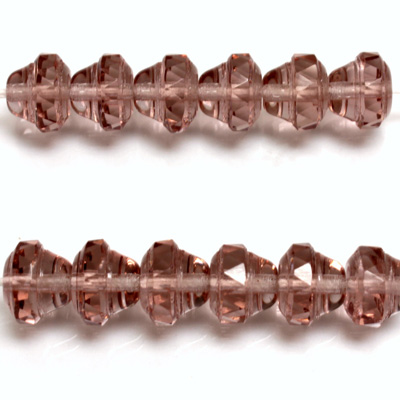 Czech Glass Fire Polish Bead - Fancy Bell 10x8MM CRANBERRY