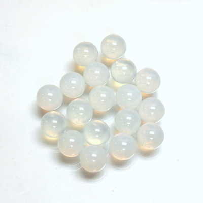 Glass No-Hole Ball - 06MM WHITE OPAL